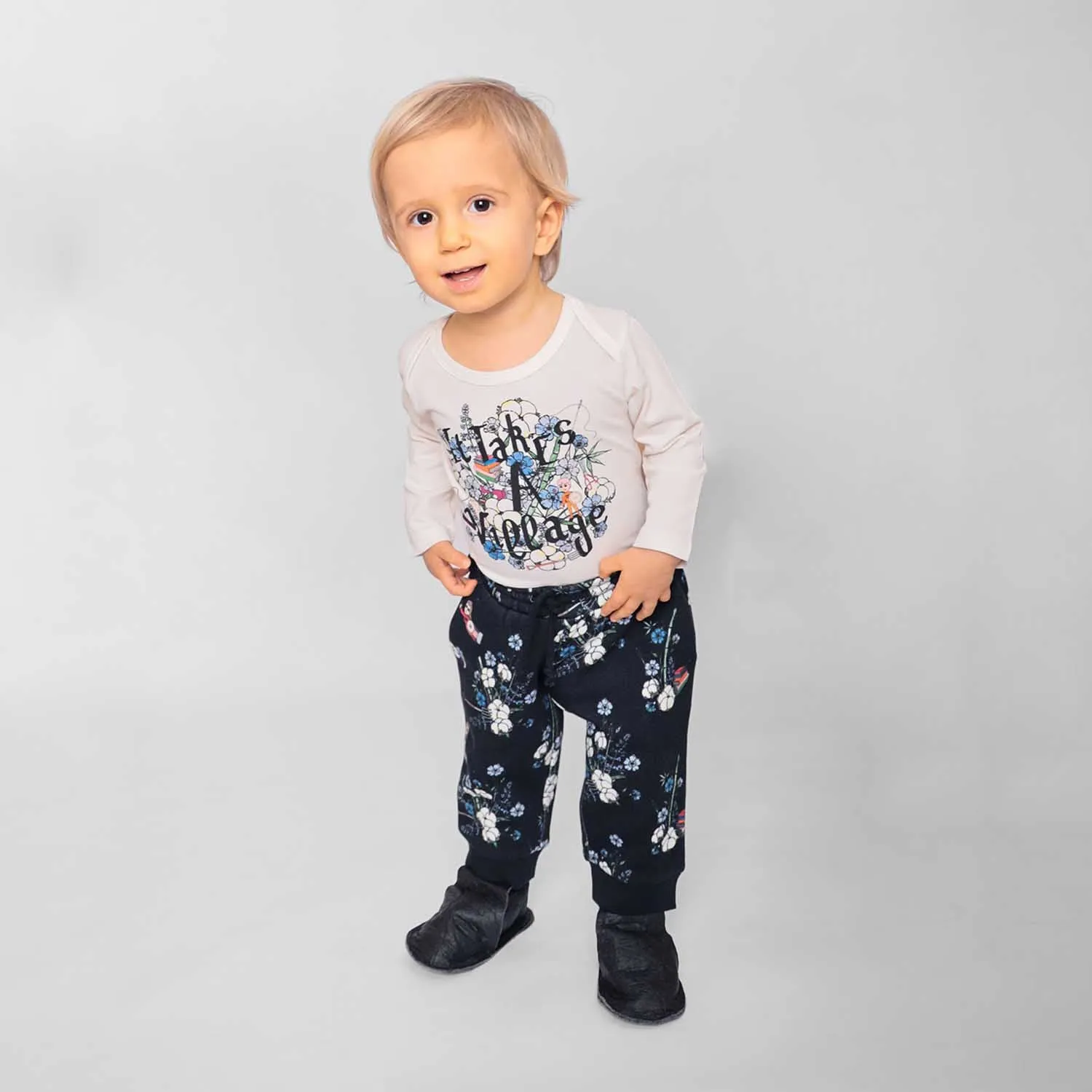 Wit Babyrompertje met Print